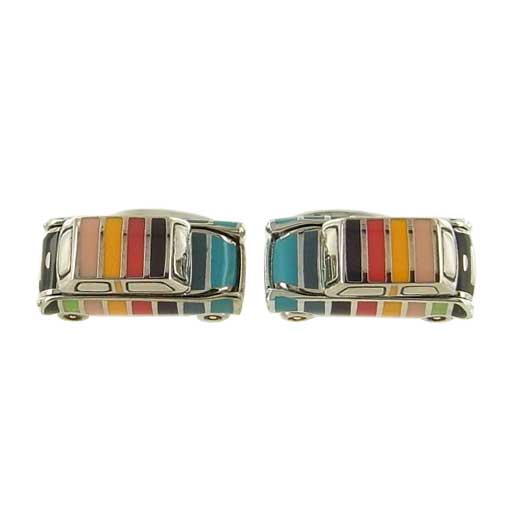 Men's Artist Stripe Mini Car Cufflinks