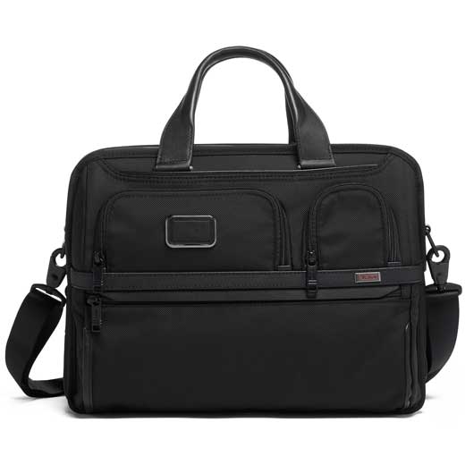 Black Alpha 3 Expandable Laptop Briefcase