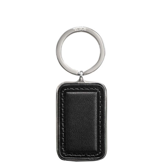 Alpha Black Leather Patch Tracer Key Fob