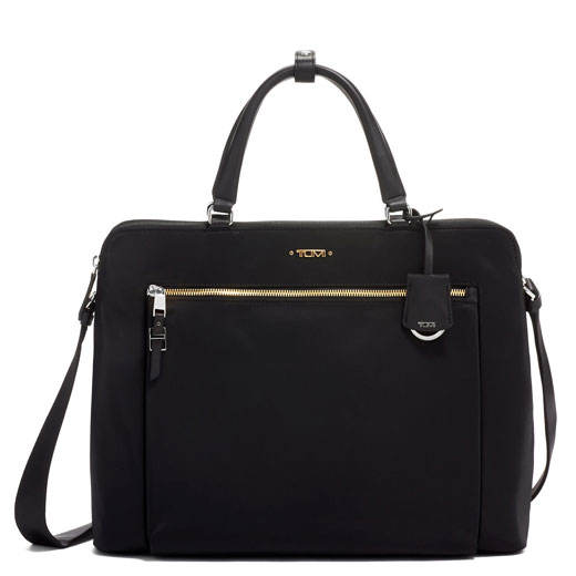 Voyageur Black Clare Double Zip Briefcase