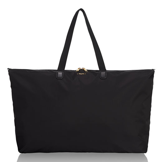 Voyageur Black Nylon Just In Case Tote Bag