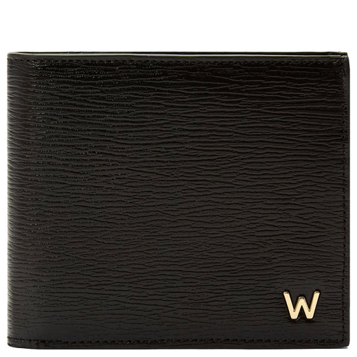 Black 'W' 4CC Billfold Wallet with Coin Pouch