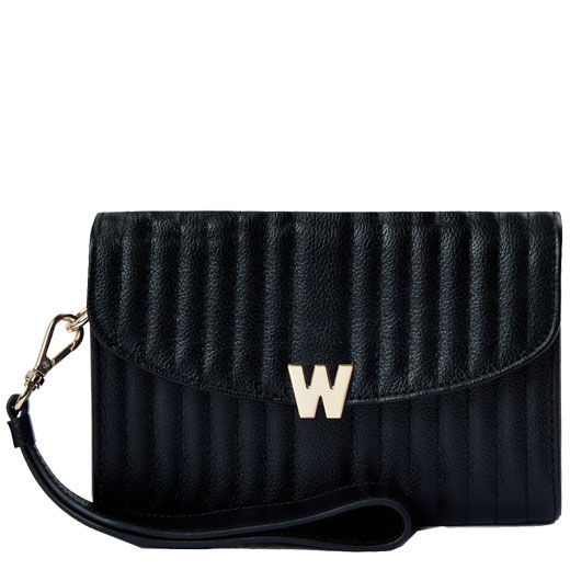 Black Mimi Cross Body Bag with Wristlet