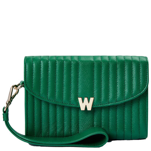 Forest Green Mimi Cross Body Bag with Wristlet