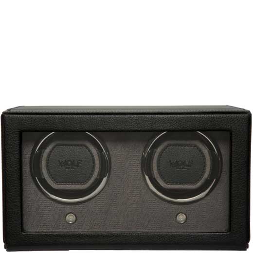 Black Cub Double Watch Winder with Cover