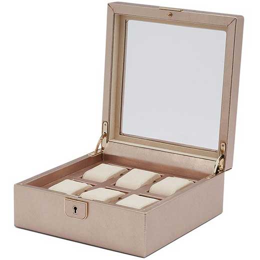 Rose Gold Palermo 6 Piece Watch Box