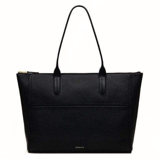 Radley black leather tote bag store