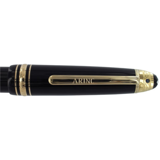 Denemarken Verstikken Het koud krijgen Montblanc Initials Writing Instrument Clip Engraving - Gravo Double Contour  Font - 'ARINC' | Wheelers Luxury Gifts